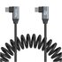 SmallRig Cavo dati USB-C spiralato (angolato) a USB-C (angolato) 35 cm 20 Gbps PD100W
