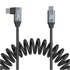 SmallRig Cavo dati USB-C spiralato (dritto) a USB-C (angolato) 35 cm 20 Gbps PD100W