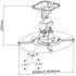 SOPAR 23067 supporto per proiettore Soffitto Bianco