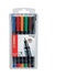 STABILO OHPen universal permanent, 6 Pack marcatore permanente Nero, Blu, Marrone, Verde, Arancione, Rosso Tipo di punta 6 pezzo(i)