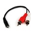 STARTECH 6in Stereo Audio Cable - 3.5mm Female to 2x RCA Male