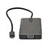 STARTECH Adattatore multiporta USB-C a HDMI 4K 30 Hz o VGA 1080p - Convertitore USB C con HUB USB a 3 porte e 100W Power Delivery - GbE - Cavo integrato da 12 cm