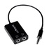 STARTECH Splitter mini jack per auricolari slim nero 3,5 mm