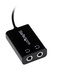 STARTECH Splitter mini jack per auricolari slim nero 3,5 mm