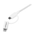 STARTECH Cavo 2 in 1 USB a Lightning o Micro USB 1m