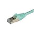 STARTECH Cavo di Rete Ethernet Cat6a - Cavo Schermato STP da 50cm - Turchese