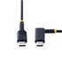 STARTECH Cavo di Ricarica USB-C a 90° da 2m - Cavetto di Ricarica Veloce USB Tipo-C per uso intensivo - Cavo Dati USB 2.0 Type-C a C in Resistente Fibra Aramidica - PD 60W 3A - Nero