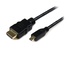 STARTECH Cavo HDMI ad alta velocità con Ethernet da 2 m HDMI a Micro HDMI M/M