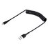 STARTECH Cavo Lightning a USB- A da 50 cm Certificato MFi, Cavetto iPhone Spiralato di Ricarica/Alimentazione, Resistente Cavo USB a Lightning in Fibra Aramidica con Rivestimento TPE , Cavo Caricatore Nero