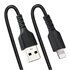 STARTECH Cavo Lightning a USB- A da 50 cm Certificato MFi, Cavetto iPhone Spiralato di Ricarica/Alimentazione, Resistente Cavo USB a Lightning in Fibra Aramidica con Rivestimento TPE , Cavo Caricatore Nero