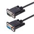 STARTECH Cavo Seriale Null Modem RS232 da 3 m - Cavo Seriale Crossover con Schermatura in Alluminio - Cavo COM Connettore DB9 da Femmina a Maschio - Compatibile con Dispositivi DTE - Nero