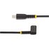 STARTECH Cavo USB-C a Lightning da 1 m - Cavo di ricarica/sincronizzazione da USB Tipo-C a Lightning in fibra aramidica resistente con angolo a 90 gradi - Certificato Apple MFi - Cavo ricarica iPhone robusto