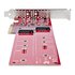 STARTECH .com Adattatore PCI Express M.2 NVMe - Scheda Adattatore PCIe 4.0 x8 x16 a Doppio SSD M.2 NVMe or AHCI, 7.8Gbps per disco - Biforcazione richiesta - Compatibile con Windows/Linux