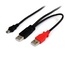 STARTECH Cavo a doppia alimentazione per disco rigido esterno HDD a splitter Y - cavo USB A a mini B da 1,8m