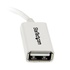 STARTECH Cavo Adattatore micro USB a USB femmina OTG da viaggio 12cm M/F - Bianco