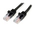 STARTECH Cavo di rete CAT 5e - Cavo Patch Ethernet RJ45 UTP Nero da 1m antigroviglio