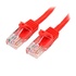 STARTECH Cavo di Rete da 50cm Rosso Cat5e Ethernet RJ45 Antigroviglio