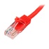 STARTECH Cavo di Rete da 50cm Rosso Cat5e Ethernet RJ45 Antigroviglio