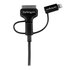 STARTECH .com Cavo di ricarica 3 in 1 da 1m - Multi USB a Lightning o Dock a 30 pin o Micro-USB per iPhone / iPad / iPod / Android - Certificato Apple MFi - USB 2.0