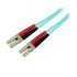 STARTECH Cavo in Fibra Ottica Multimodale Duplex OM4 LC/LC - 100 Gb - 50/125 - LSZH - Turchese da 3m