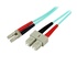 STARTECH Cavo patch duplex LSZH fibra multimod. 50/125 2 m 10 Gb Aqua LC-SC