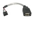 STARTECH Cavo USB 2.0 15 cm - USB A femmina a collettore scheda madre USB 4 pin F/F