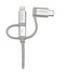 STARTECH Cavo USB-C Multi Carica - Lightning USB, Micro-B - Intrecciato - 1m