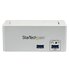 STARTECH .com Docking station per dischi rigidi SATA USB 3.0 SSD/HDD con hub USB di ricarica rapida integrato e supporto UASP per SATA 6 Gbps - Bianco