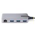 STARTECH .com Hub USB a 3 porte con Ethernet - Hub USB 3.0 5Gbps alimentato via bus - Hub splitter USB-A a 3x USB-A portatile per desktop/notebook con ingresso di alimentazione ausiliaria opzionale - Cavo da 30 cm