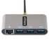 STARTECH .com Hub USB-C con Ethernet a 3 porte - Adattatore USB Type-C con 3x USB-A e 1X Ethernet Gigabit - Splitter USB C Alimentato da Bus- USB 3.0 5Gbps - Hub Portatile USB-C/USB-A - Cavo Integrato da 30cm - GbE