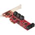 STARTECH .com Scheda PCIe SATA - Scheda di Espansione PCIe SATA a 10 porte - 6 Gbps - Staffa a Profilo Basso/Alto - 10 Connettori SATA - ASM1062 Senza Raid - Convertitore da PCI Express a SATA