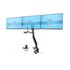STARTECH .com Supporto per 3 monitor da 27" a barra trasversale, VESA 75x75/100x100, regolazioni senza attrezzi, morsetto a C/occhiello, braccio a molla