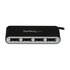 STARTECH Hub USB 2.0 portatile a 4 porte con cavo integrato - Perno e Concentratore USB compatto - Mini Hub USB2.0