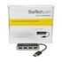 STARTECH Hub USB 2.0 portatile a 4 porte con cavo integrato - Perno e Concentratore USB compatto - Mini Hub USB2.0