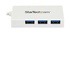 STARTECH Hub USB-C a 4 porte USB 3.0 - Perno e Concentratore USB Tipo C con 1x USB-C e 3x USB-A - Bianco