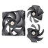 Thermaltake SWAFAN GT12 Case per computer Raffreddatore d'aria 12 cm Nero 3 pz