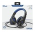 Trust GXT 404B Rana Cuffia Cavo Con Microfono Nero, Blu
