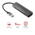 Trust Halyx Aluminium 4-Port USB 3.2 Hub USB-A 3.1 Gen 1 4x USB-A 3.2 Gen 1 Grigio
