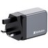 Verbatim GNC-65 Universale Nero, Grigio AC Ricarica rapida Interno 65W USB-C doppia + USB-A 30W