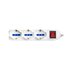 Vultech Multipresa bipasso 9 posti con tasto ON/OFF 16A 1.5m Bianco