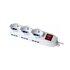 Vultech Multipresa bipasso 9 posti con tasto ON/OFF 16A 1.5m Bianco
