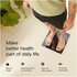 Whitings Body Smart - Bilancia nera digitale WIFI con composizione corporea: peso, massa grassa, muscolare, ossa, acqua, indice di grasso viscerale, bilancia di precisione, fino a 8 utenti