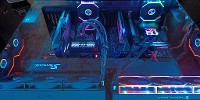 DK07 Scrivania Compatibile con Dual-System, 2x E-ATX, Regolabile in Altezza Nero