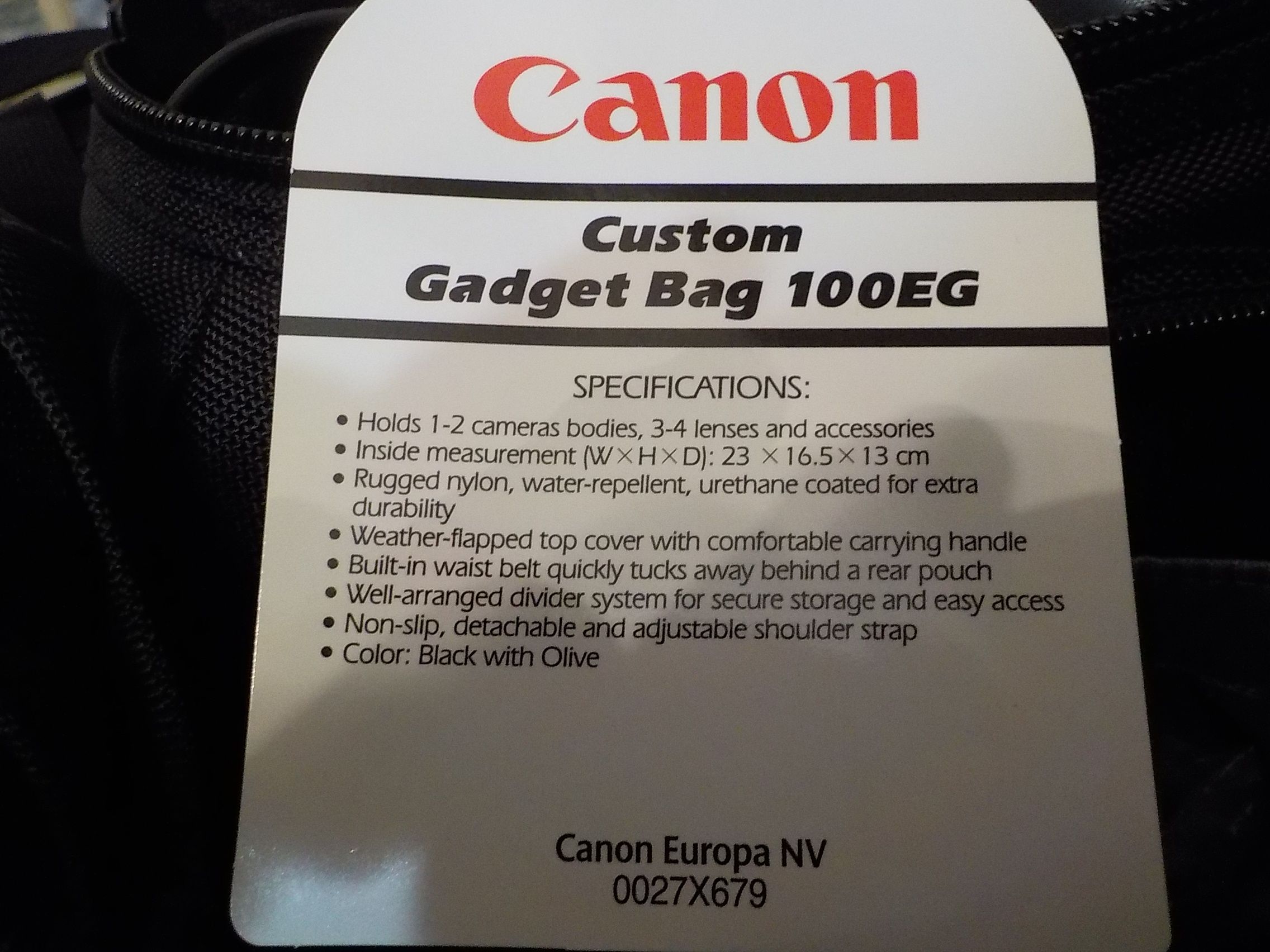 100EG Deluxe Gadget Bag per reflex