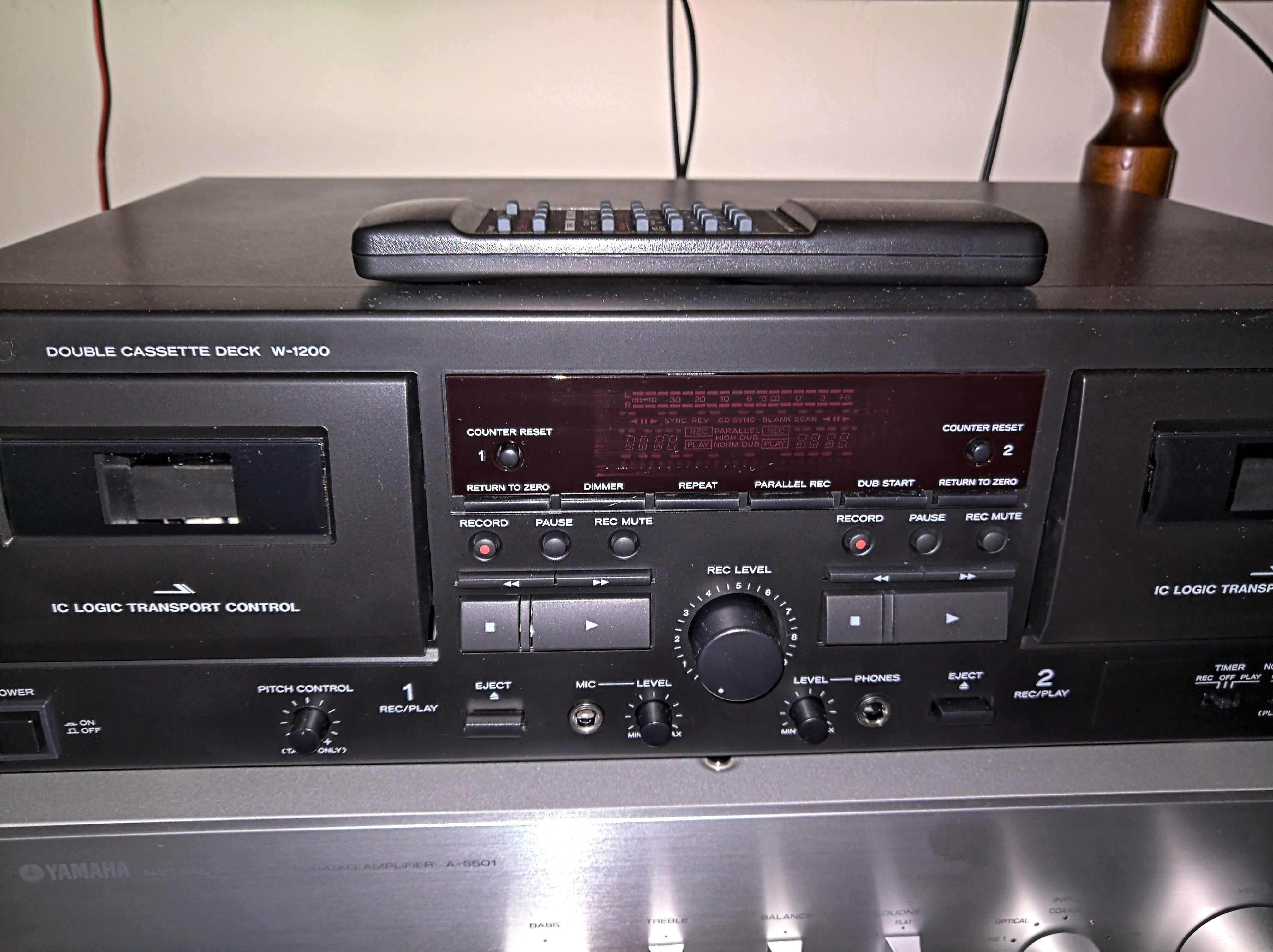 W-1200 Lettore e Registratore Cassette Nero