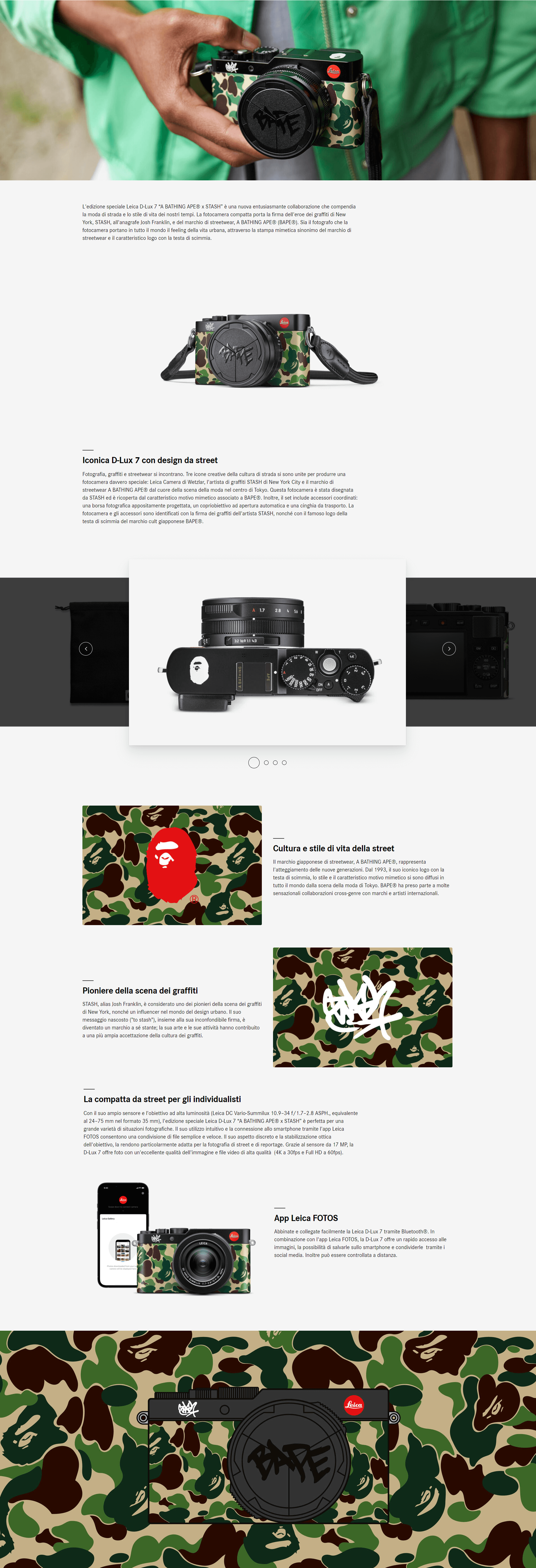 Template Leica D-LUX 7 Bathing Ape Camouflage Limited Edition
