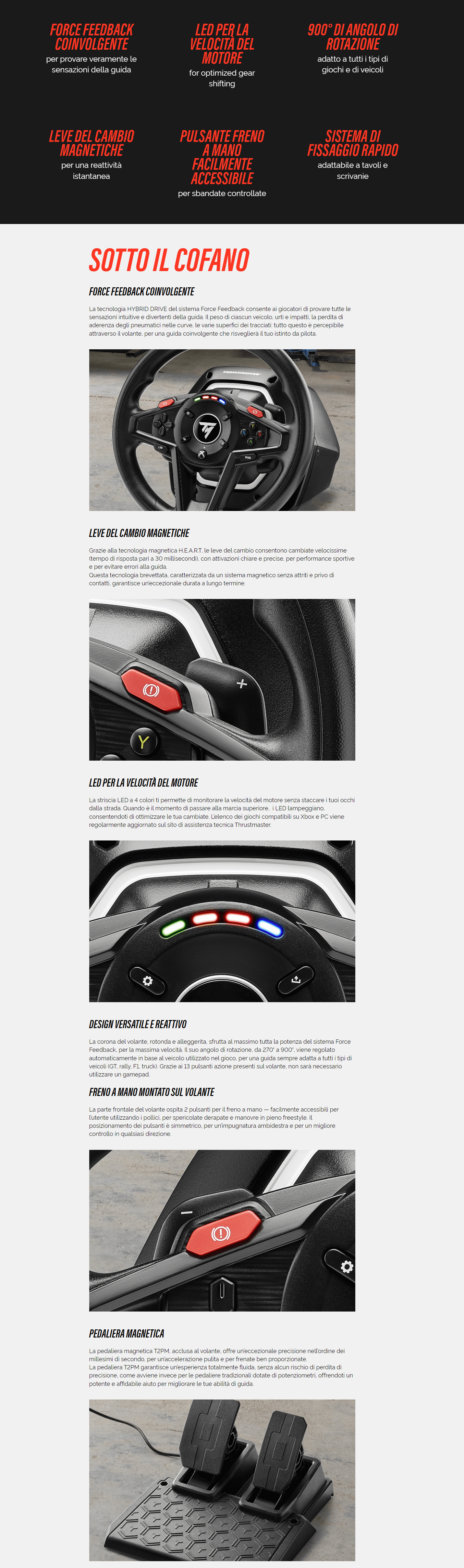 Template Thrustmaster T128 Volante Force Feedback con Pedali Magnetici compatibile con PlayStation 5 PlayStation 4 e PC