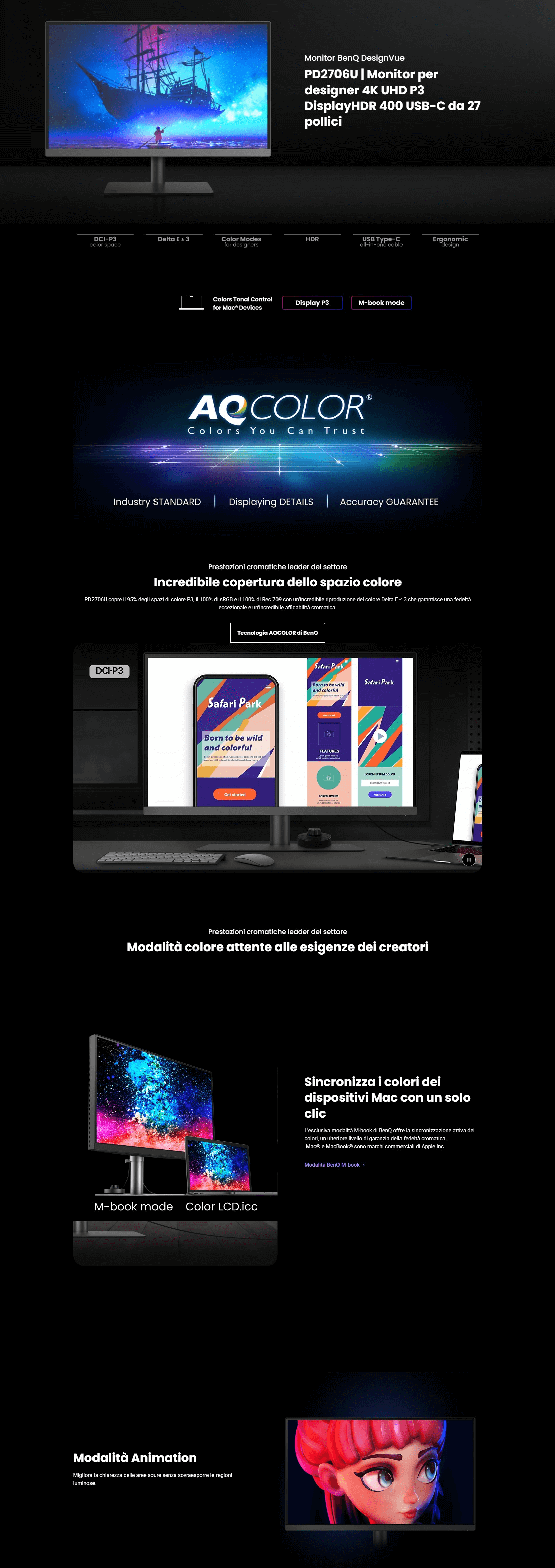 Template Benq DesignVue PD2706U per designer 4K UHD P3 27