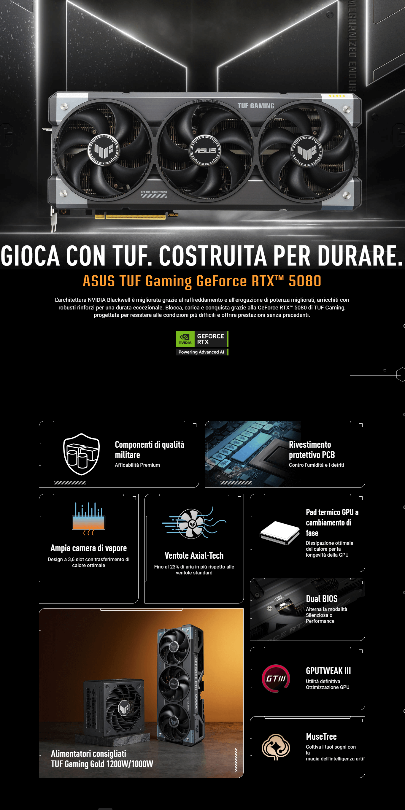 Template Asus NVIDIA GeForce RTX 5080 TUF OC 16G GAMING