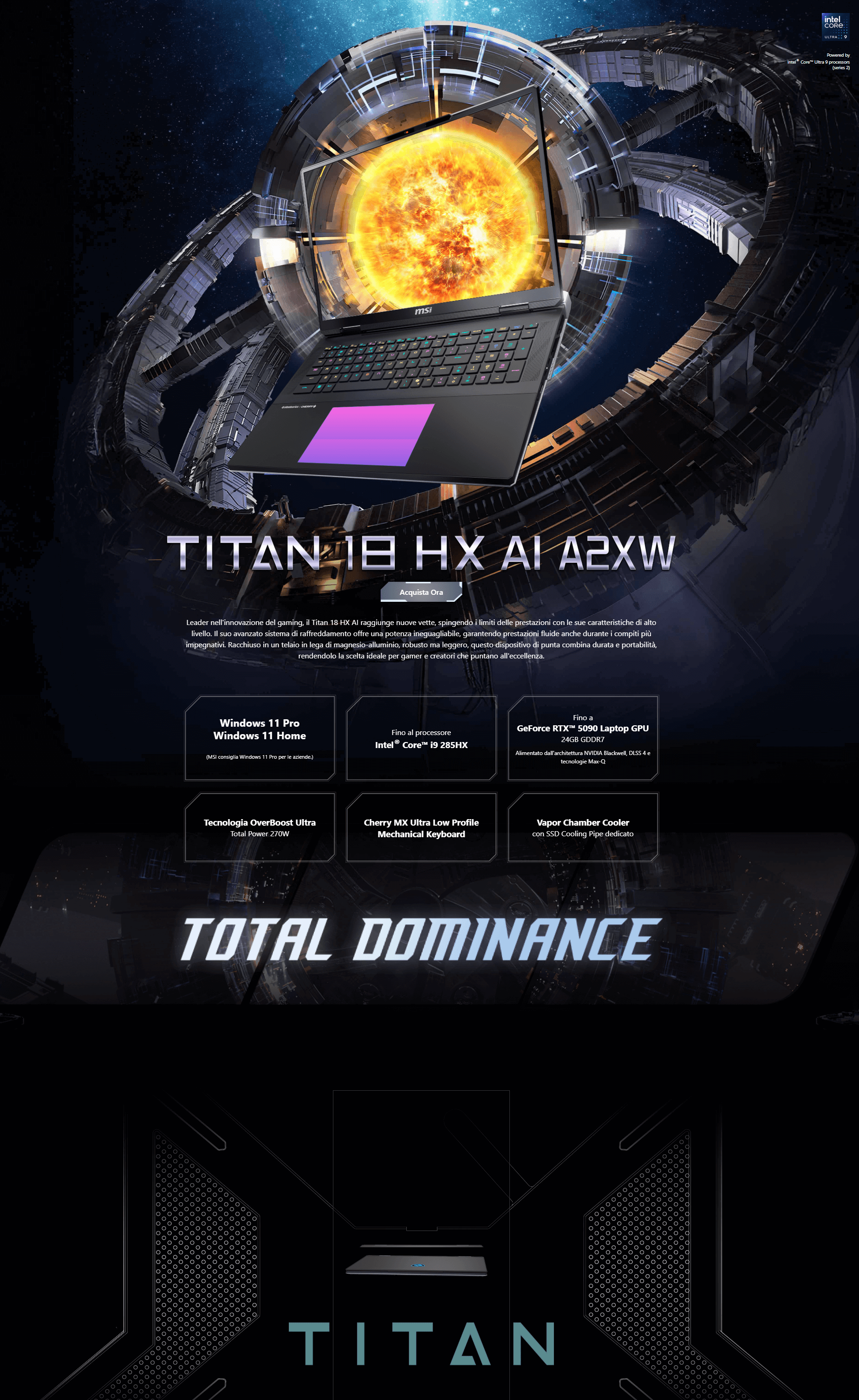 Template MSI Titan 18 HX AI A2XWJG-065IT Core Ultra 9 285HX 18